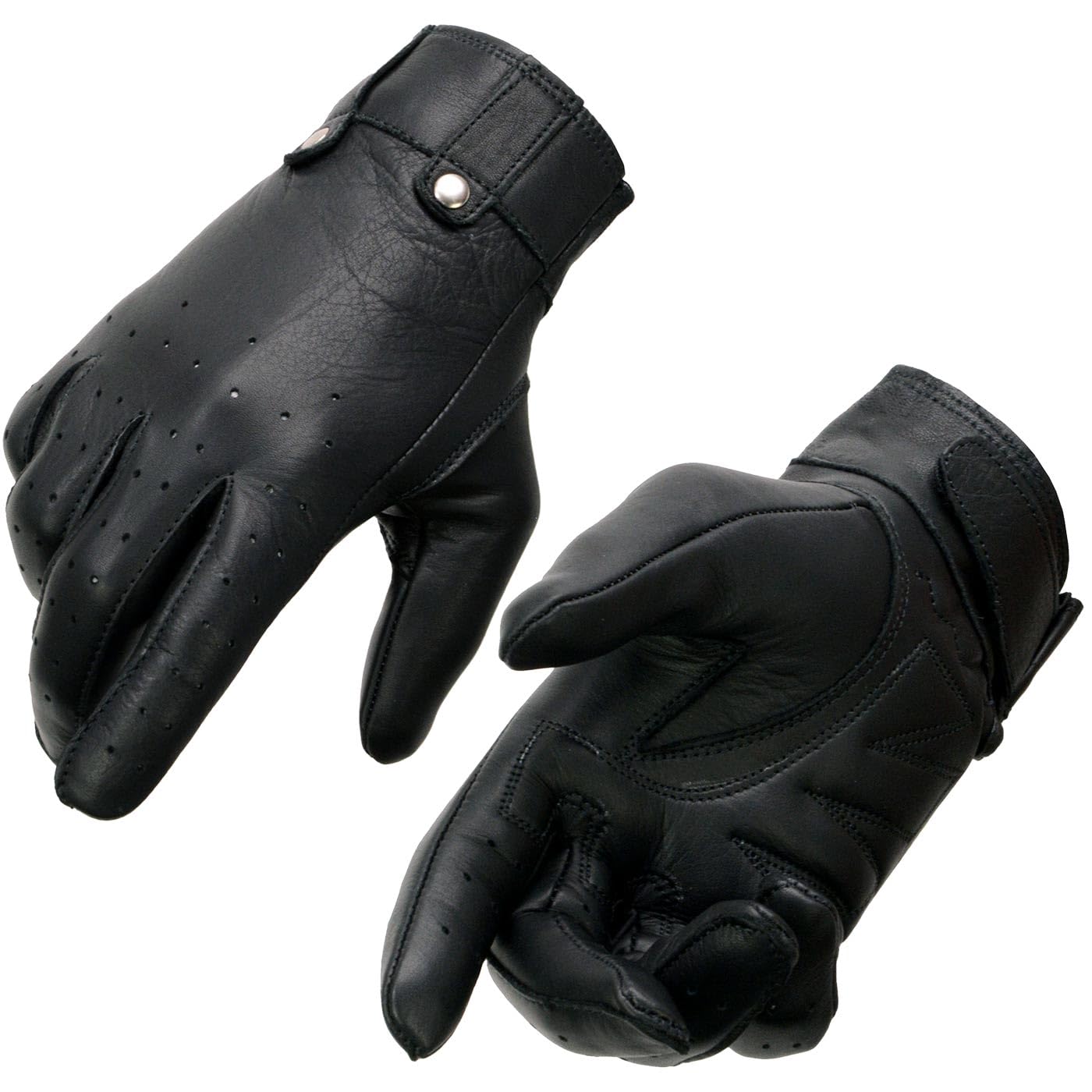 Milwaukee Leather Women's Leather Lightweight Motorcycle Lined Driving Hand Gloves - XS