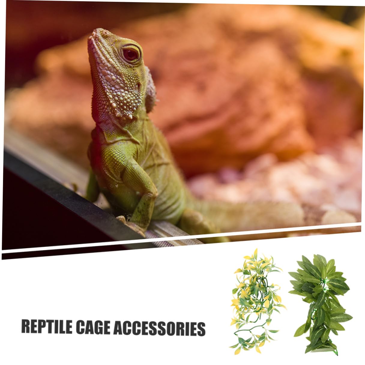 Hemobllo 6piezas Decoración de Plantas de Reptiles para Terrarios Enredaderas Colgantes Artificiales de Plástico para Decorar Terrarios de Serpientes