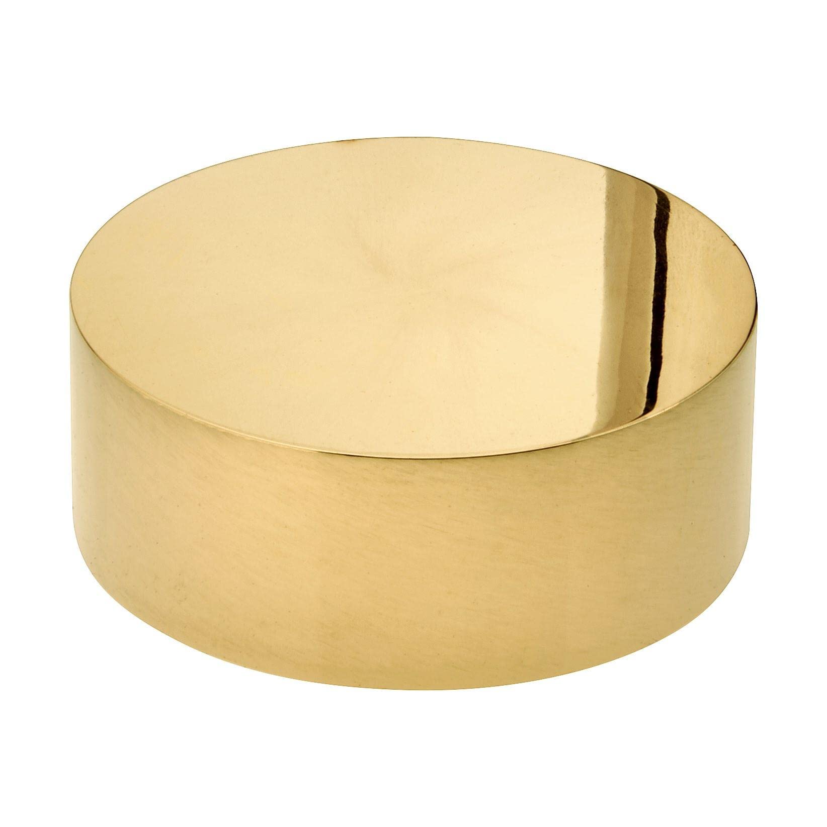 Outwater 2" Dia. Polished Brass End Cap for 2" O.D. Rail Tubing - 1 Pack