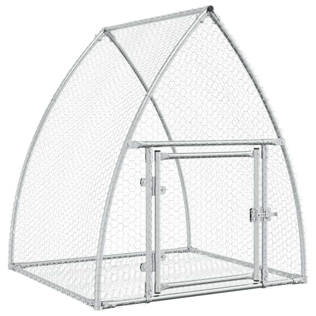 vidaXL Jaula para Conejos Acero galvanizado Plateado 100x105x120 cm, conejera Exterior, conejera, conejeras, casa para Conejos, recinto para Conejos