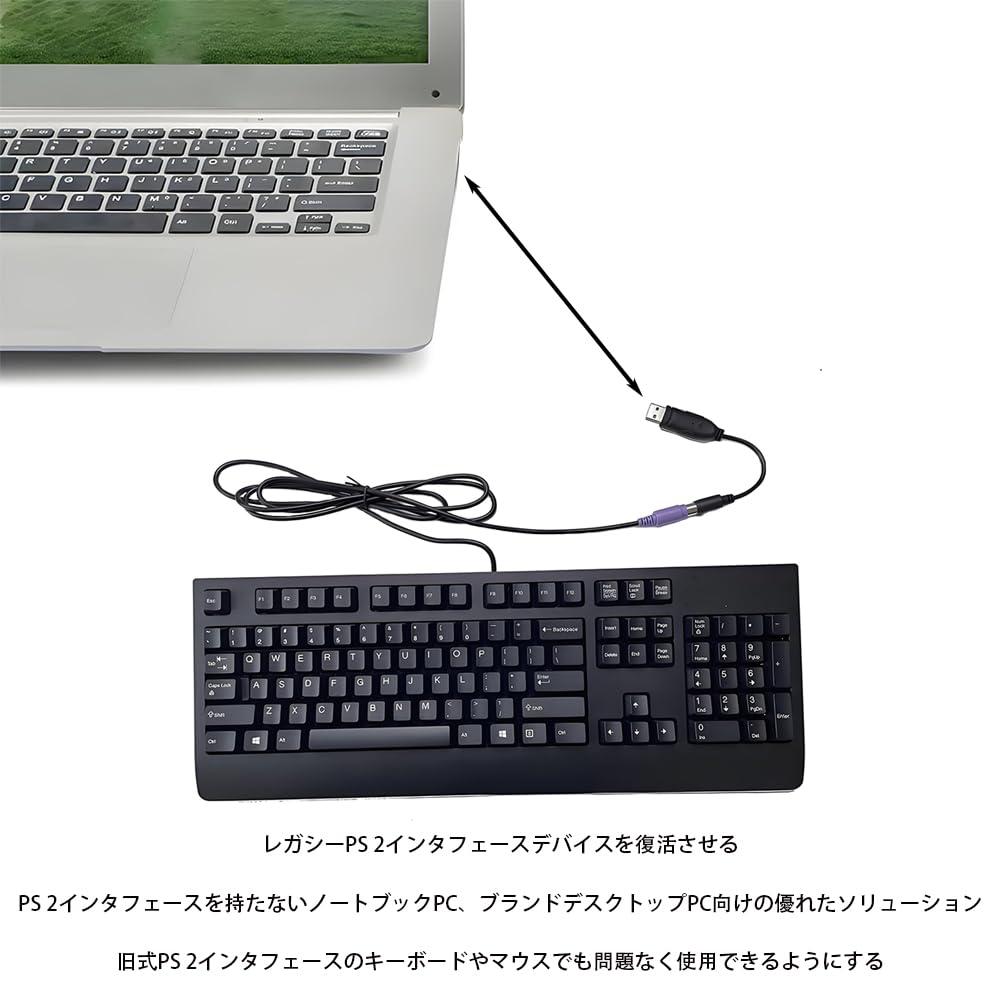 Amazon.co.jp: ZHSHXNGY PS2 USB 変換アダプタ キーボード マウス用