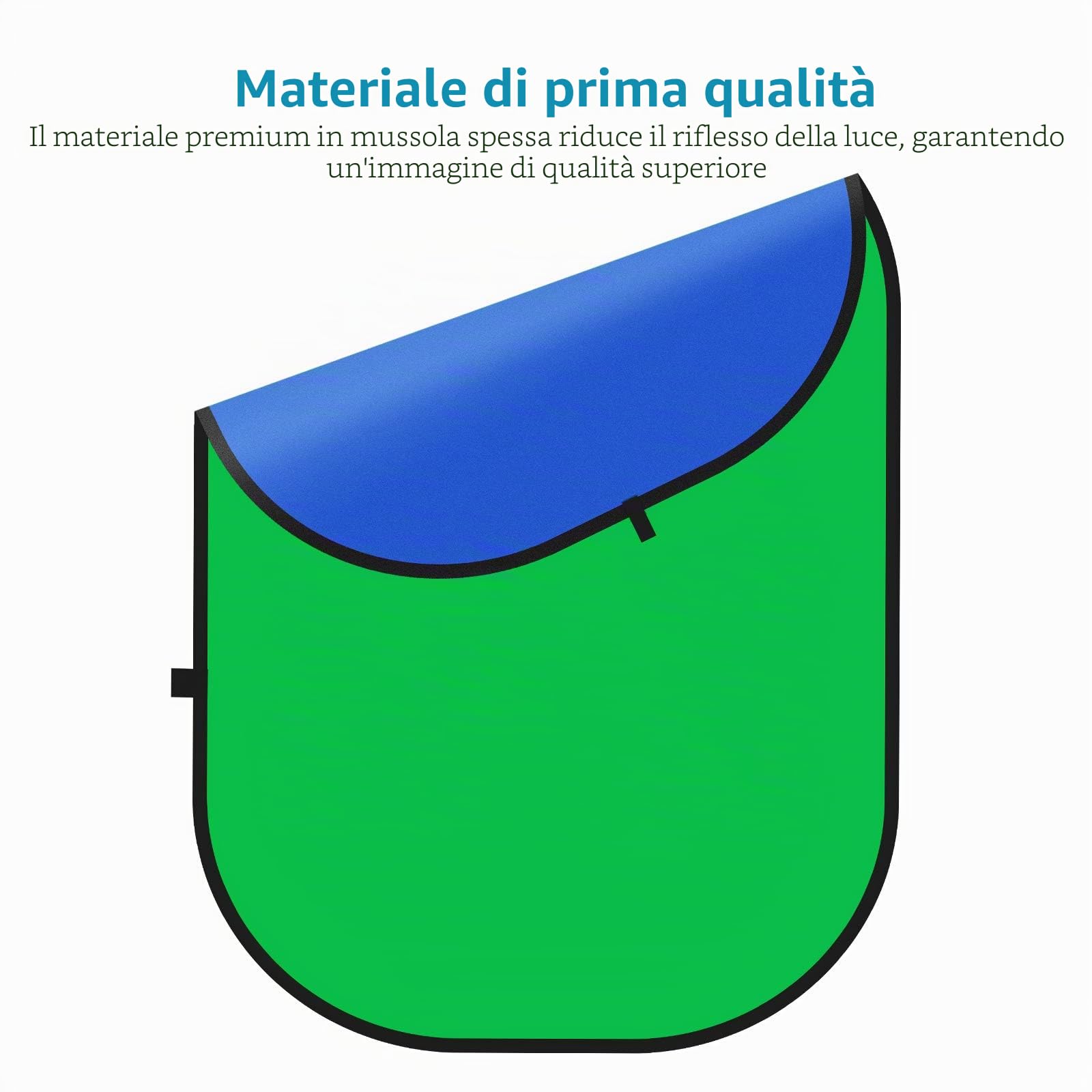 Neewer 5 x 7 ft/1,5 x 2 m - Sfondo cromato pieghevole, con supporto da 8,5 ft/2,6 m, pannello di sfondo verde blu verde reversibile 2 in 1 per studio fotografico, streaming live, videochiamate, giochi
