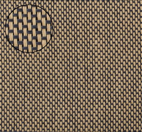 Grill Cloth - British Weave, Black & Tan, 33'...