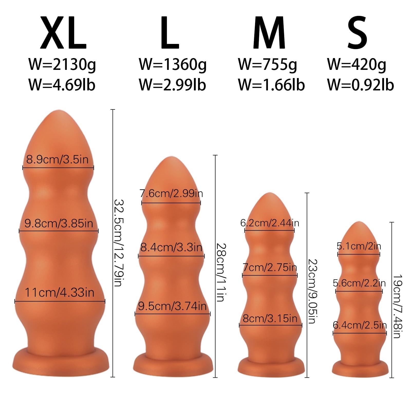 Dildo gigante SM in silicone, con sfera anale e ventosa, grande XXL, dilatatore anale, massaggiatore for la prostata, giocattoli sessuali anali for uomini e donne(XL)