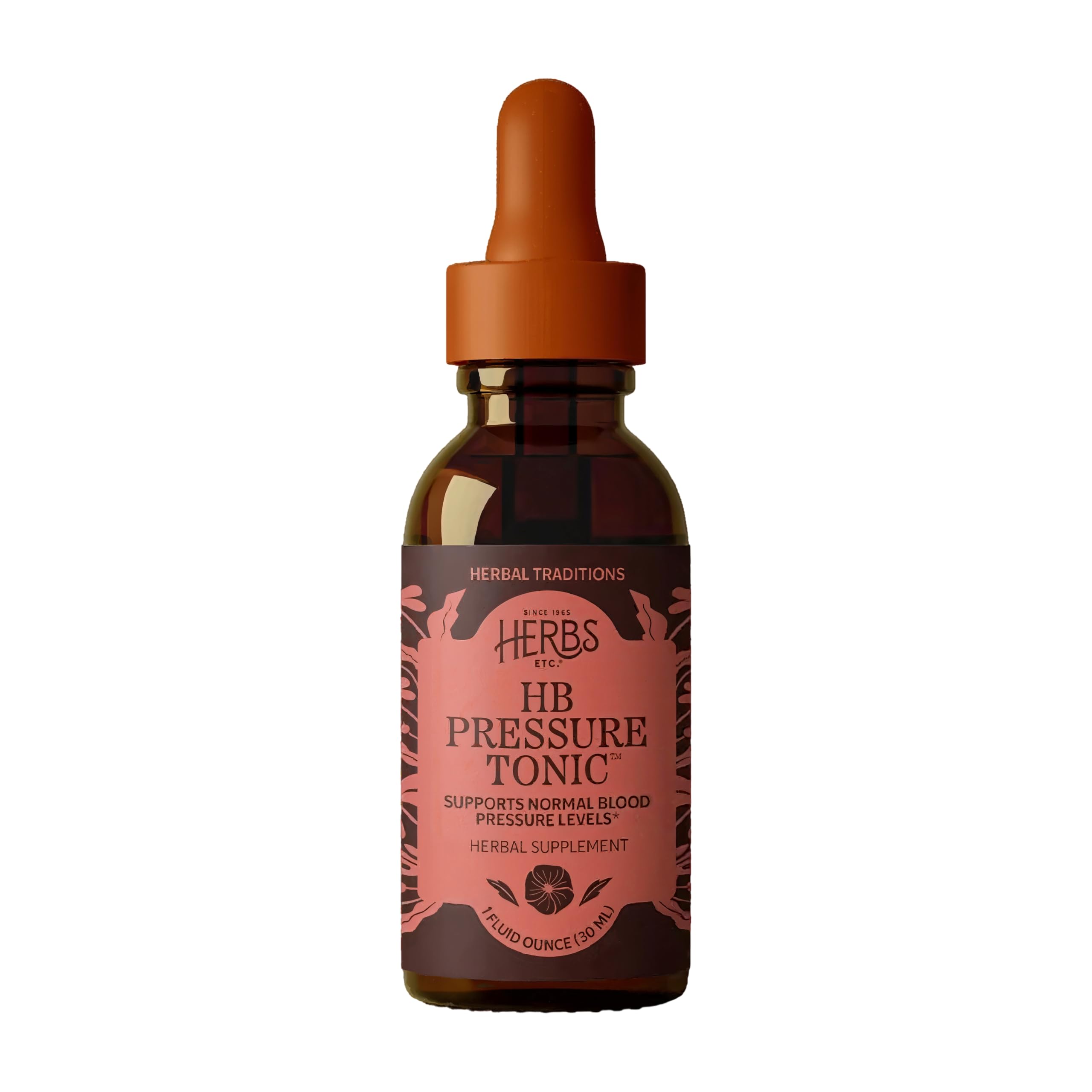 Herbs Etc. HB Pressure Tonic Classic Liquid Extract, Vegan, 1 fl oz