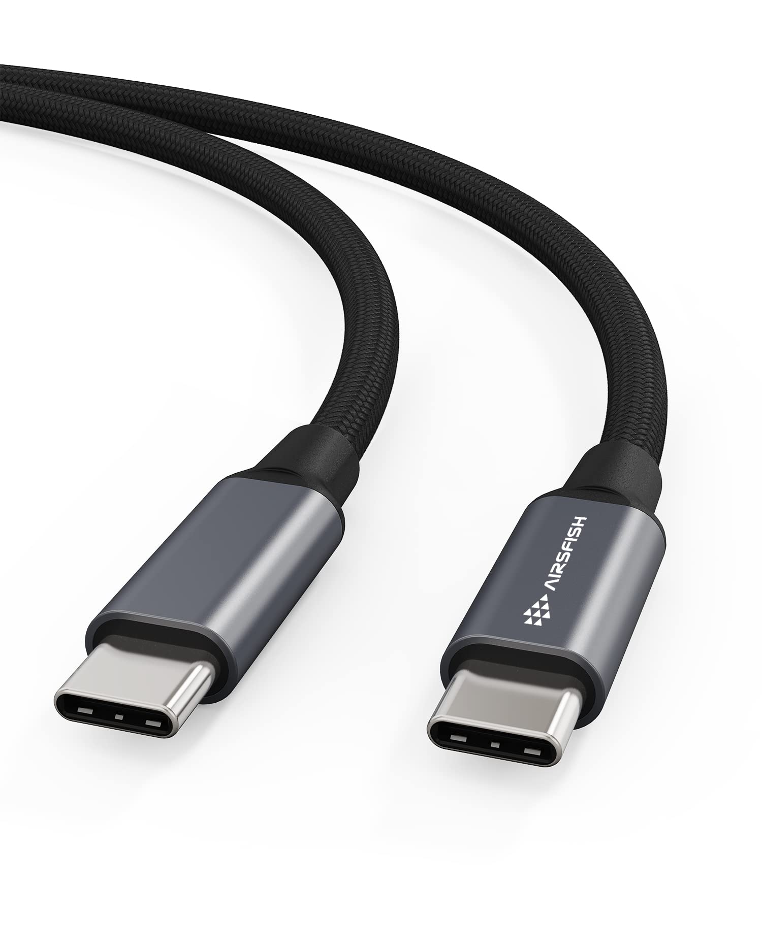 AirsFish USB C to USB C Cable 1.2m, USB Type C 60W Fast Charging Data Cable Lead for M1 Mac Bok Pro,Pad Pro,Samsung S22/S21,Galaxy S20,Pixel 5/3XL,Pad mini 6,PS5 Controller