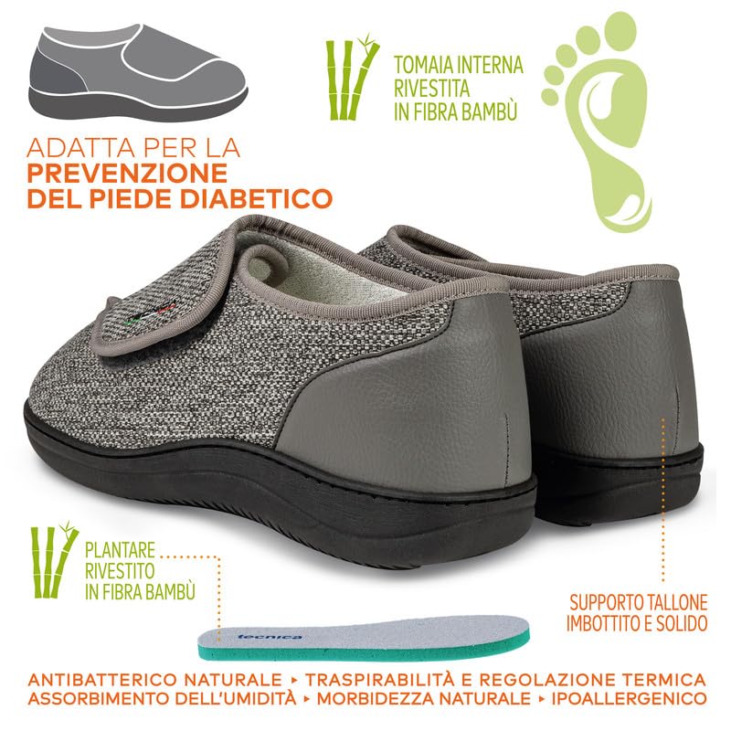 EXTRO STYLE - Scarpe Ortopediche Donna e Uomo, Tecnica 3M, Per Alluce Valgo e Dolori Articolari, Scarpe Traspiranti Antiscivolo con Tomaia in Cotone Microforato, Plantare Estraibile