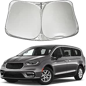 EVITH Car Windshield Sunshade For Chrysler 300c 2011-2021 2022 2023, Sun Visor, Windscreen Sun Shade, Front Window Sunshades, Foldable Blocks UV Rays,Black - View #7