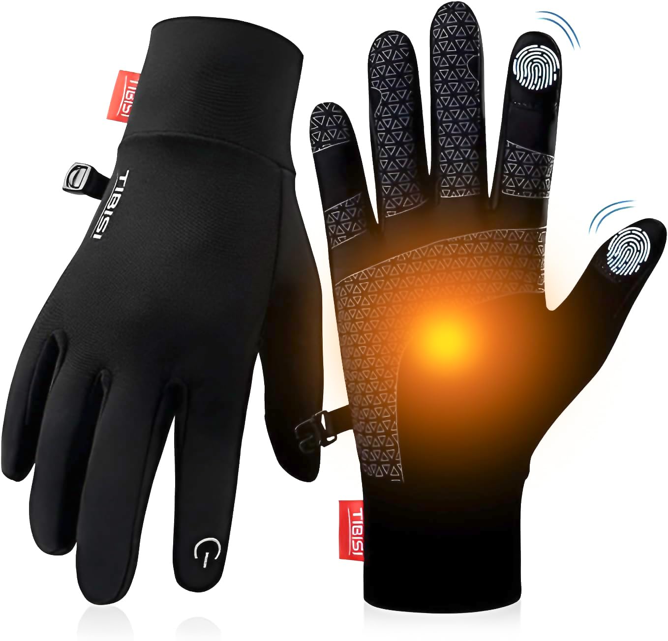 winter gloves women men warm thermal running touchscreen men lightweight walking anti-slip for skiing