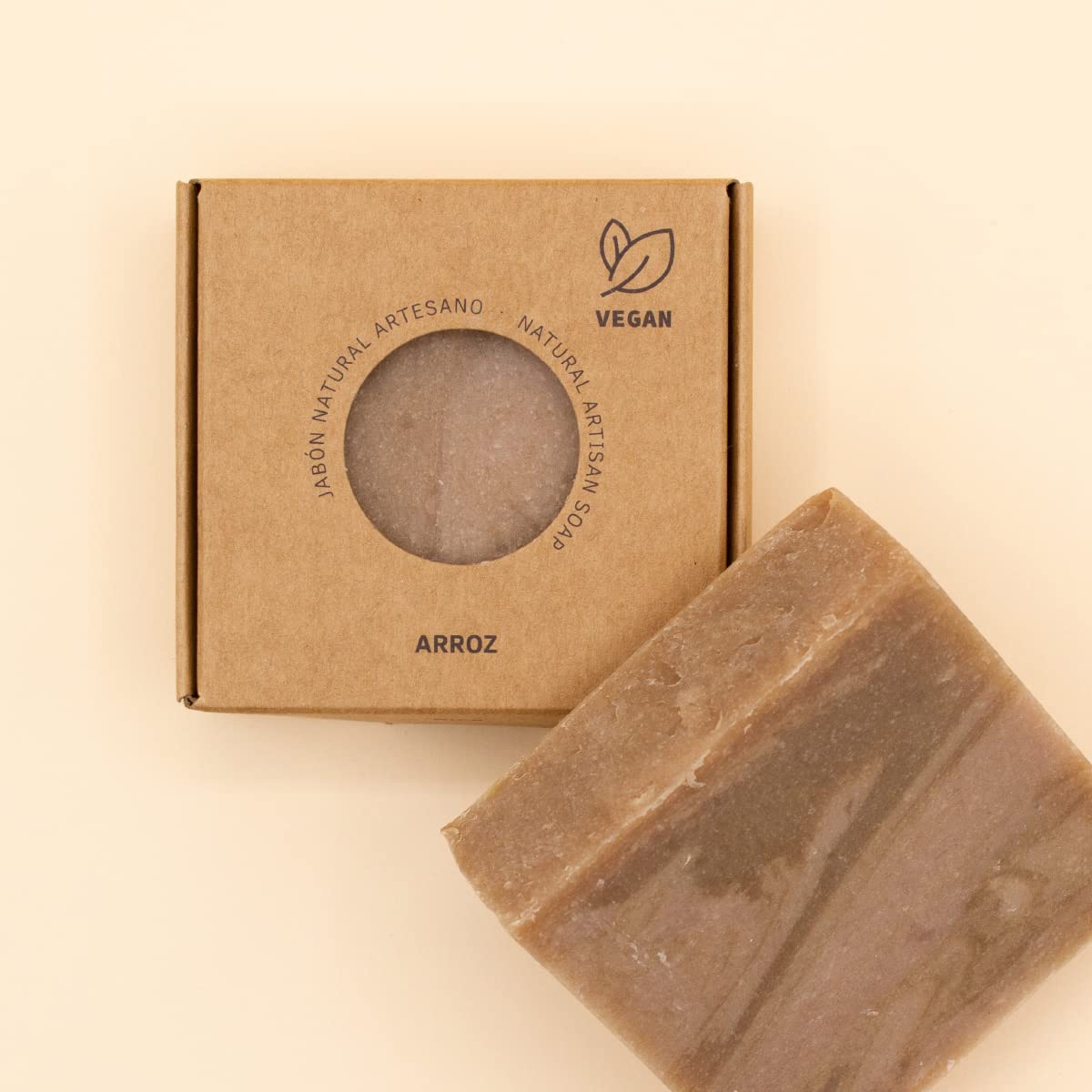 Labnatur Jabón Natural Arroz Artesanal - Hidratación y Limpieza Profunda - Con Aceites de Oliva y Coco - Para Piel Sensible - Vegano y Sin Aceite de Palma - Fabricado en España - 100 g — view 3