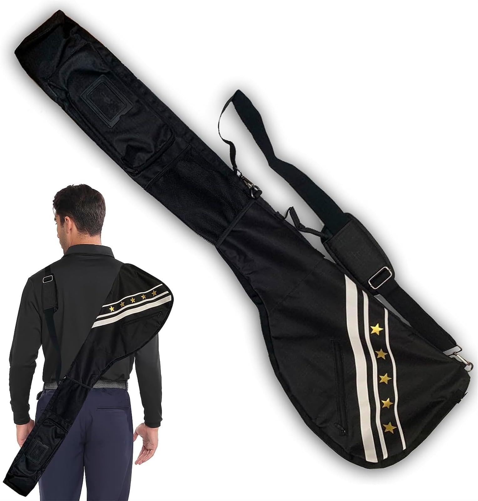 THE WHITE SHOPGolf Sunday Bag for Golf Clubs Carry Bags Lightweight Waterproof for Men Women, Portable Pencil Bag for Driving Range and Course Golf Travel Bag