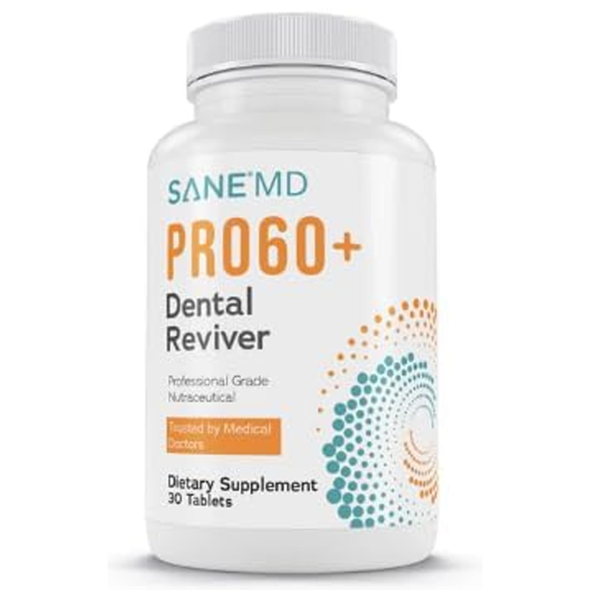 SANE MD PRO60 Dental Reviver for Adults 60 - Chewable Oral Probiotics Tablets for Healthy Gums Fresh Breath