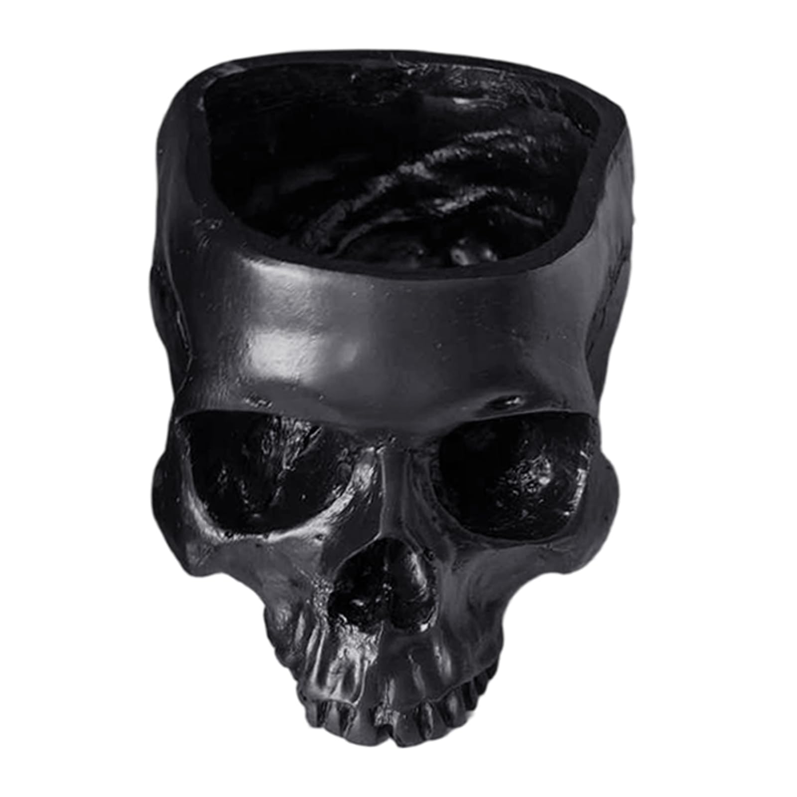Kaeltsyn Creative Bronze Finish Skull Planter Serves As a Space Saving Keeper for Keys and Tiny Belongings Vintage Fashion Bone Flowerpot
