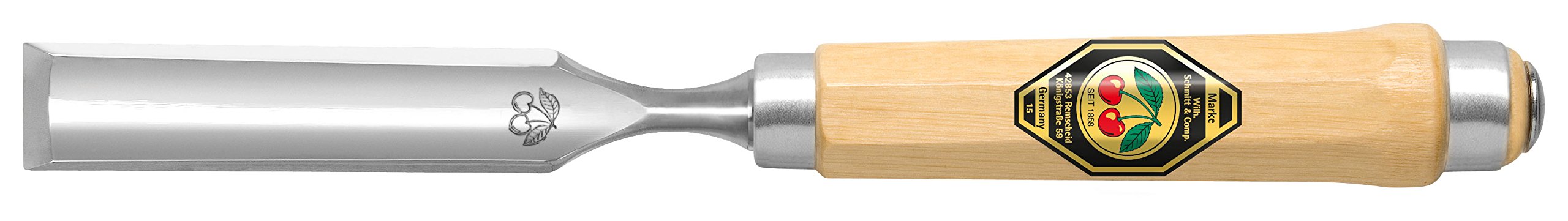 Gouge à Biseau Intérieur Kirschen 14 Mm - Manche En Charme - Acier Carbone Trempé 61HRC - Pour Le Travail Du Bois