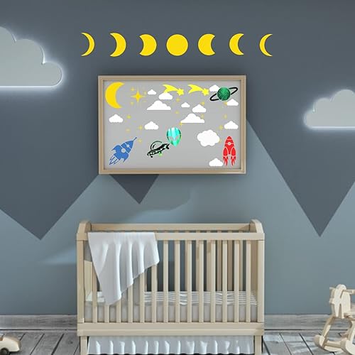 Miniatura 3 de Plantillas de estrella y luna para pintar, plantilla de pintura espacial para hacer tarjetas de pared, manualidades, plantilla de estrellas