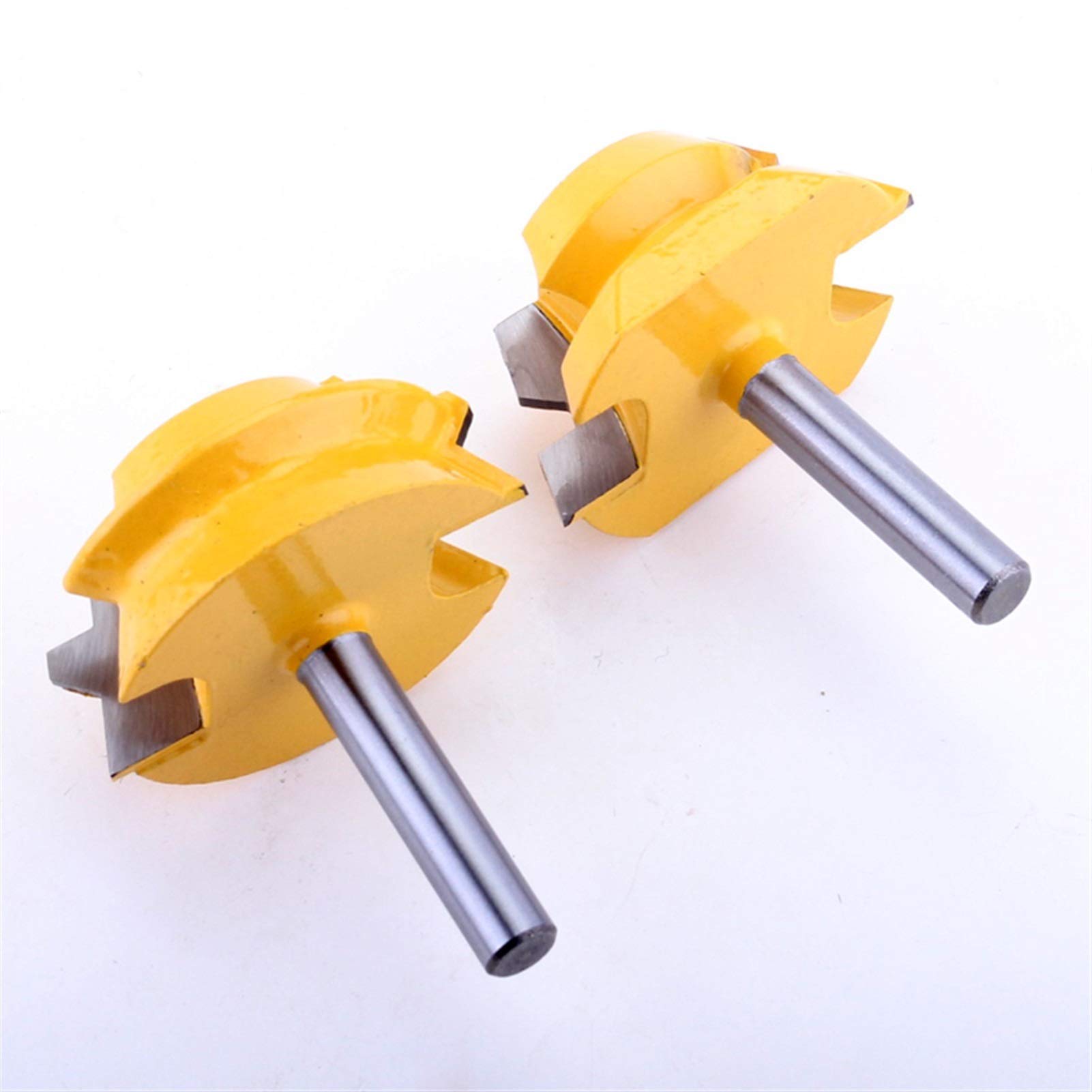 Xuulan Grain Xianglaa-Top Bearing Router Bit, 2Pc 8Mm Shank Lock Miter Router 22.5 Degree Glue Joinery Router Bit Set Tenon Cutter For Woodworking Tools