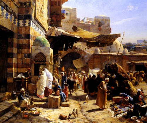 Amazon.com: WONDERFULITEMS Market in Jaffa 1887 Middle East Street