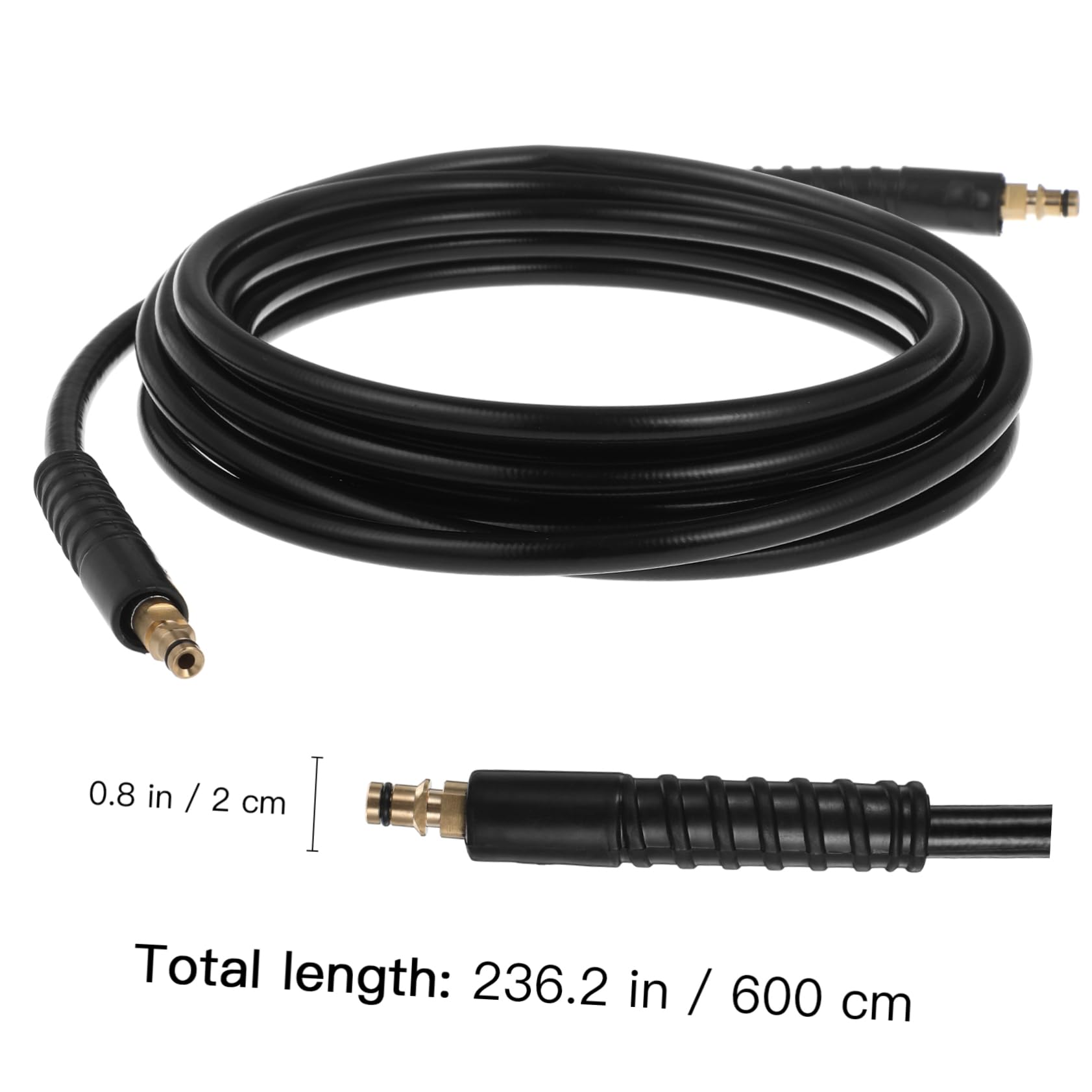 HAPINARY High-Pressure Washer 6m Extension Hose Replacement for K1-k7 Series Flexible Durable Rubber Hose