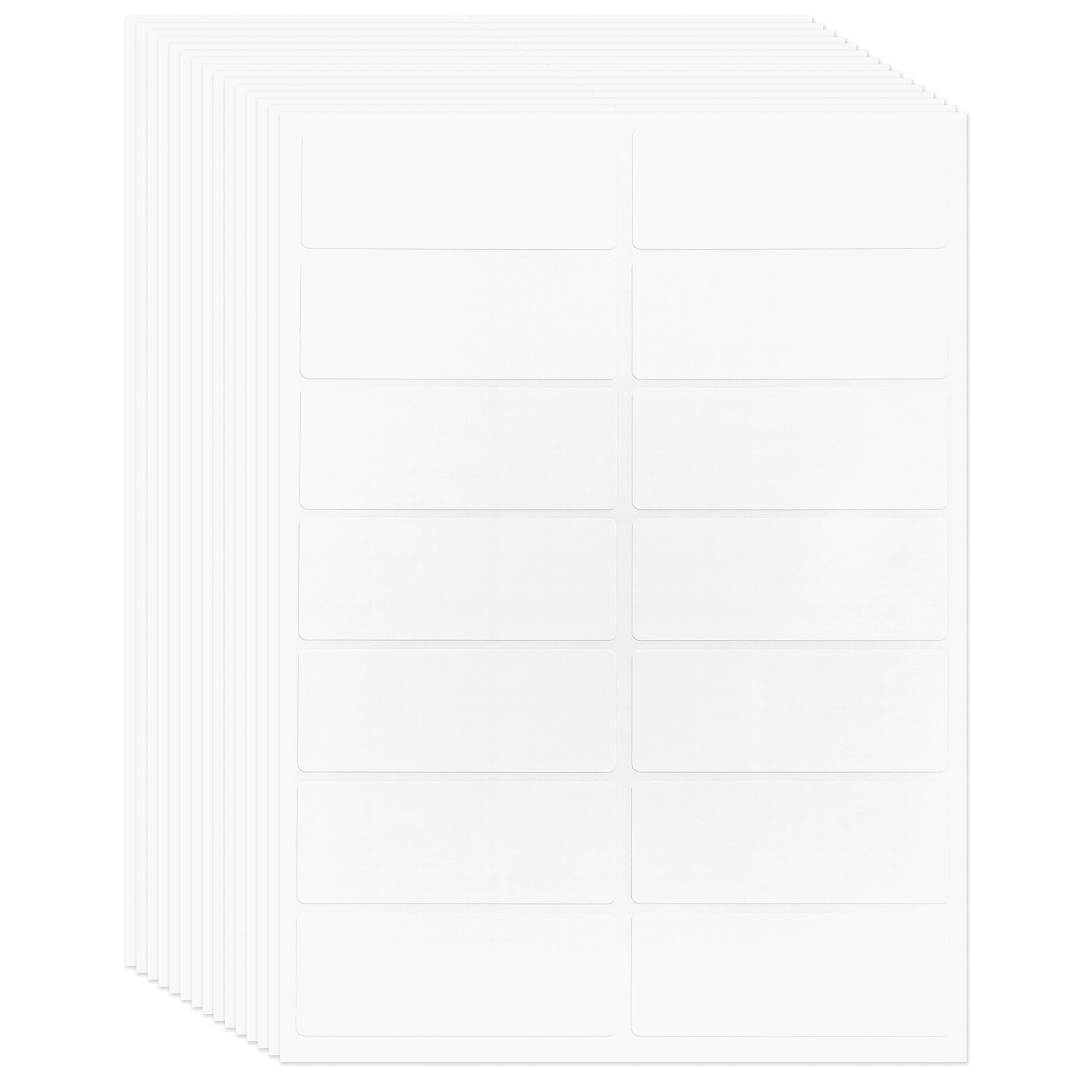 Compulabel 312052 White Address Labels for Laser and Inkjet Printers, 4 x 1 1/2 Inch, Permanent Adhesive, 14 per Sheet, 100 Sheets per Carton