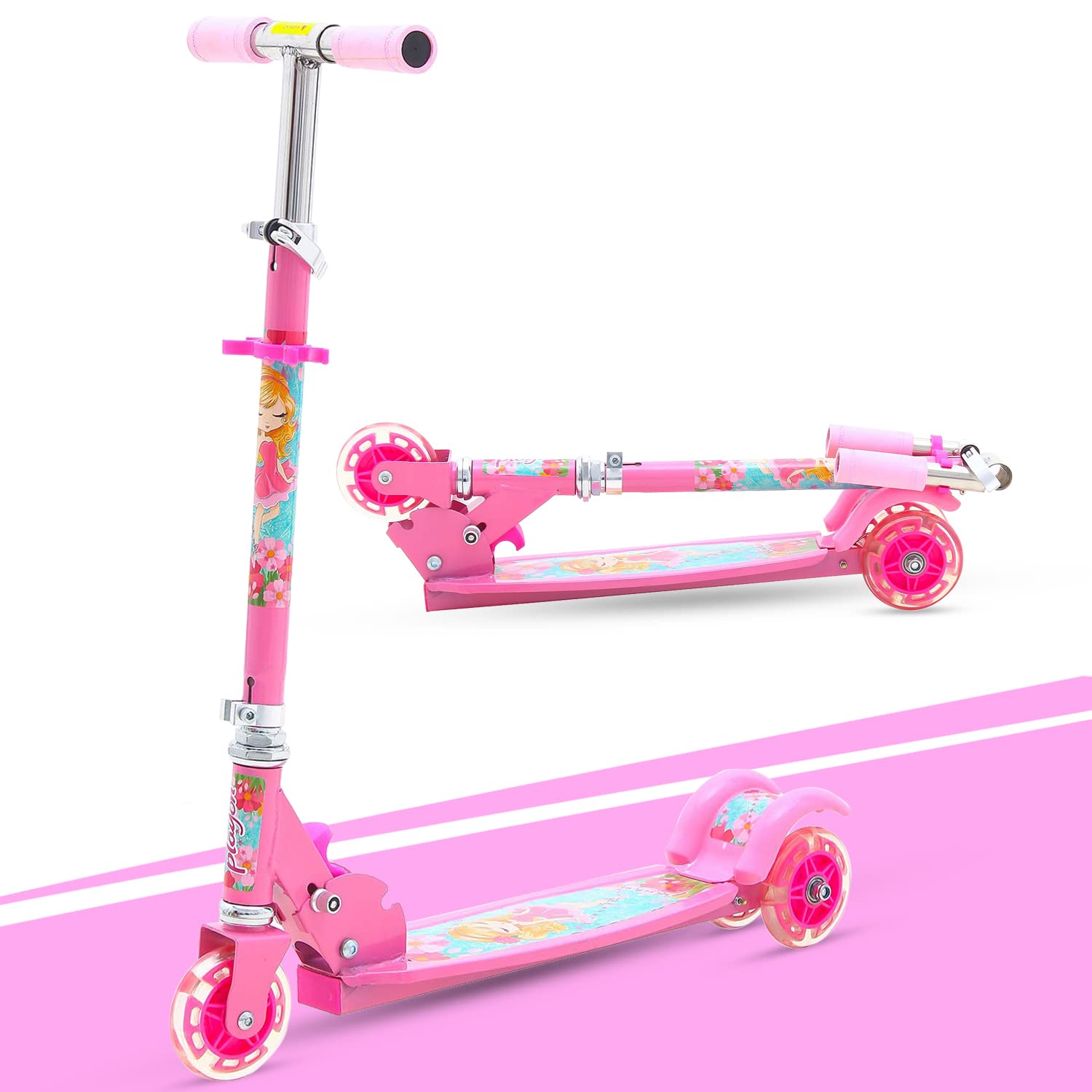 Buy GoodLuck Baybee Skate Scooter for Kids 3 Wheel Lean to Steer 3