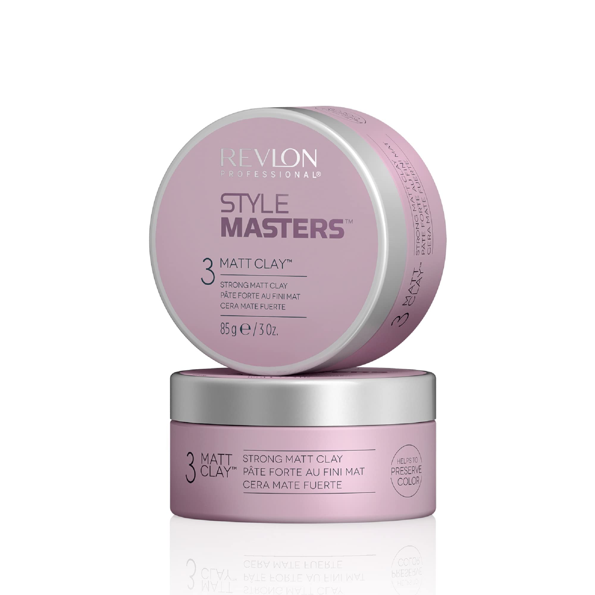 Revlon Professional Style Masters - Matte Clay - Cire Cheveux Forte au Fini Mat - Produit Coiffant Fixation Naturelle - Cire Coiffante - Produit Cheveux de Coiffure - Application Facile - 85g