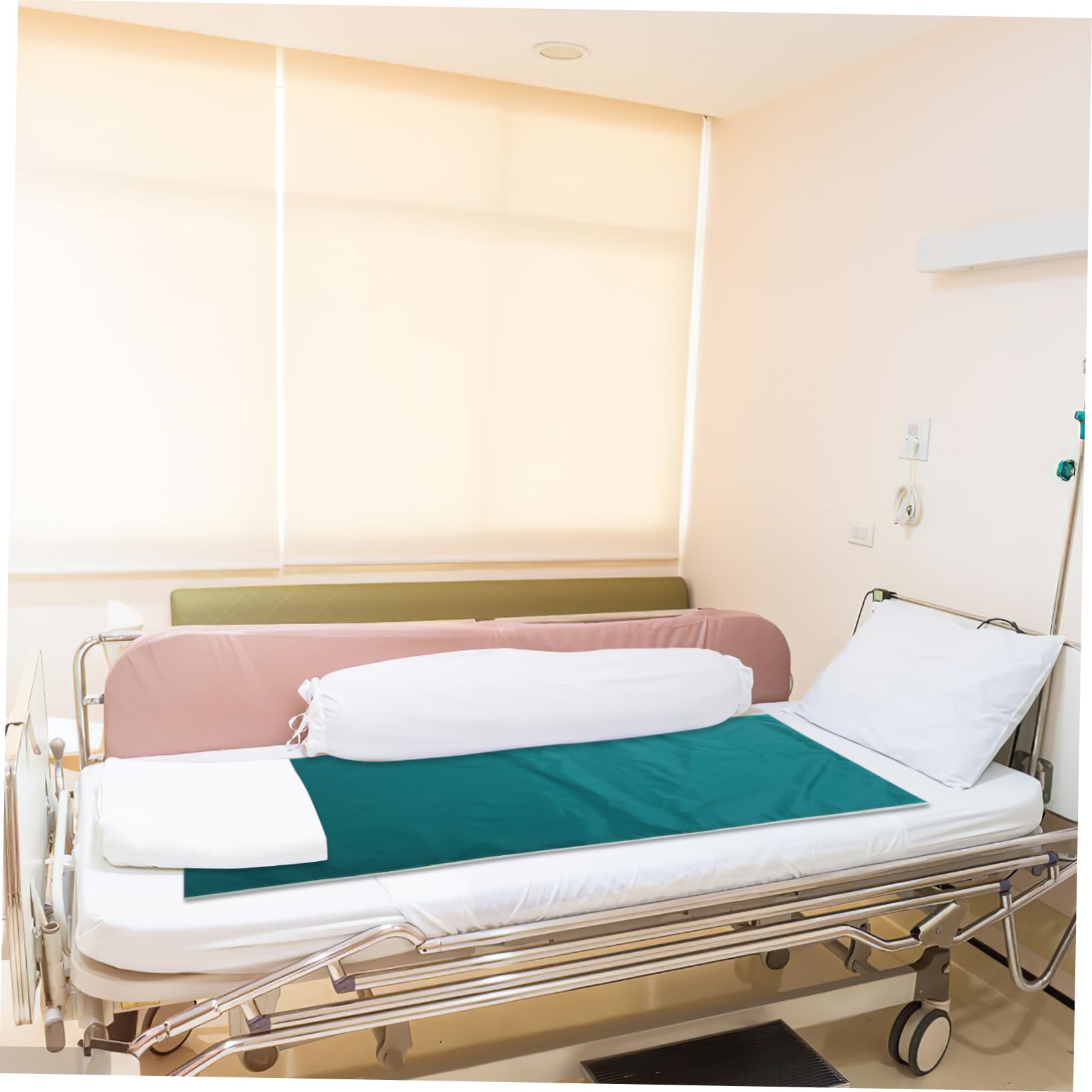 Panno Scorrevole Per Trasferimento Pazienti Allettati 180x75 Cm Verde Per Supporto Domiciliare e Ospedaliero, Coperta Di Trasferimento Per Posizionamento e Girata Senza Sforzo