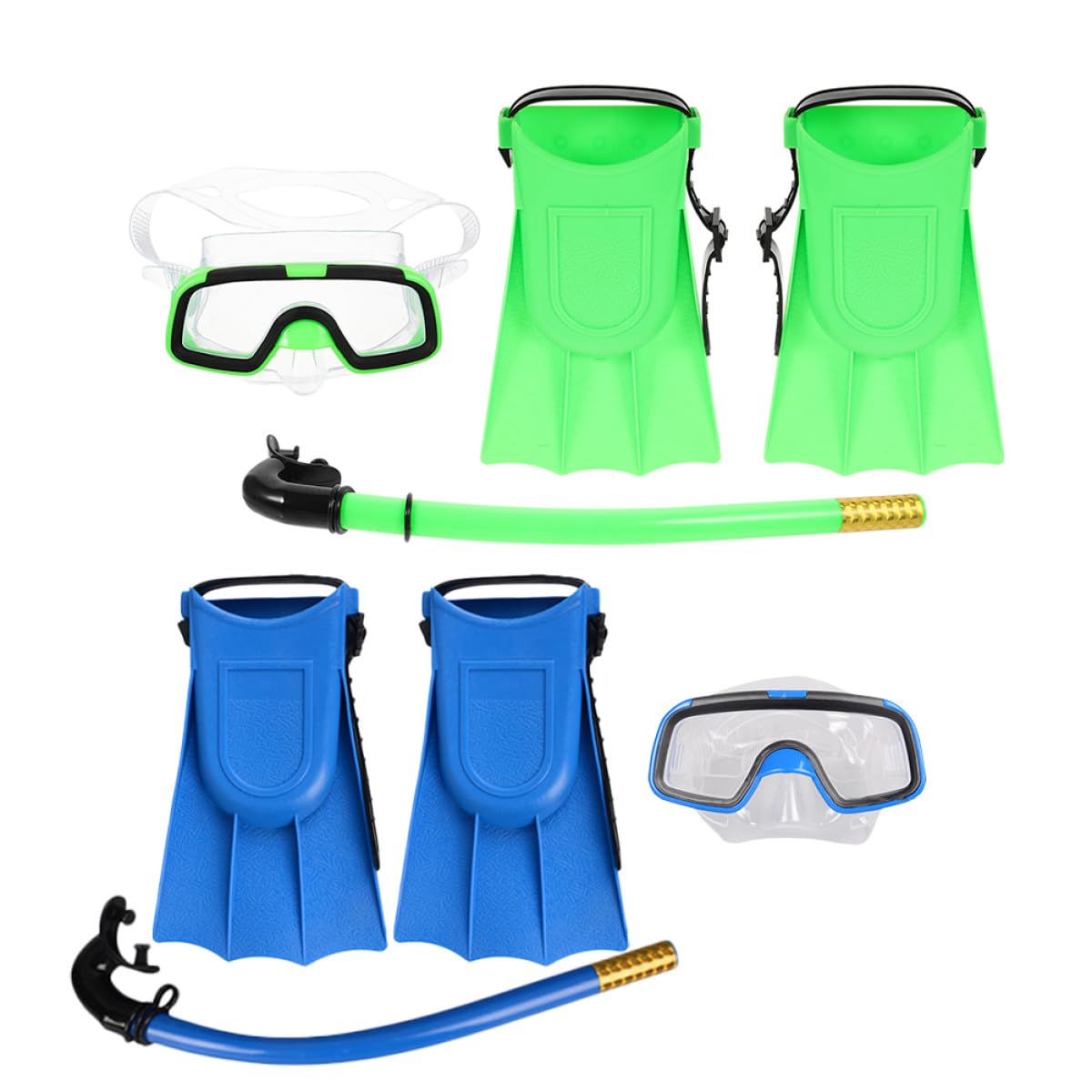 Toyvian Equipo de Snorkel Gafas de Buceo Semisecas y Aletas de Silicona Cómodas, Diseño Ergonómico para Snorkeling y Buceo Libre
