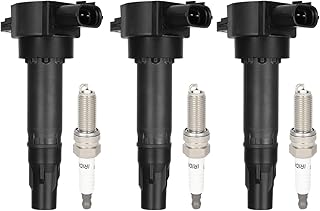 ECCPP UF681 3 ignition coils with 3 iridium Spark Plugs 95983,for Smart Fortwo Electric Fortwo Turbo 2005 2006 2007 2008 2009 2010 2011 2012 2013 2014 2015 1.0L L3132-158-00-03,UF681,GN10674,LKR7AIX
