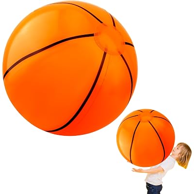 40 Inches Giant Inflatable Basketball Footballs Baseball Volleyball Large Inflatable Beach Ball Sports Pool Ball for Outdoor Activity Summer Sports