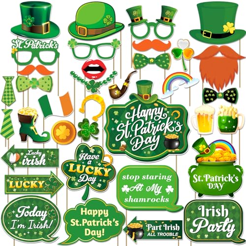 St Patricks Day Decorations Photo Props, 36 Pcs St...