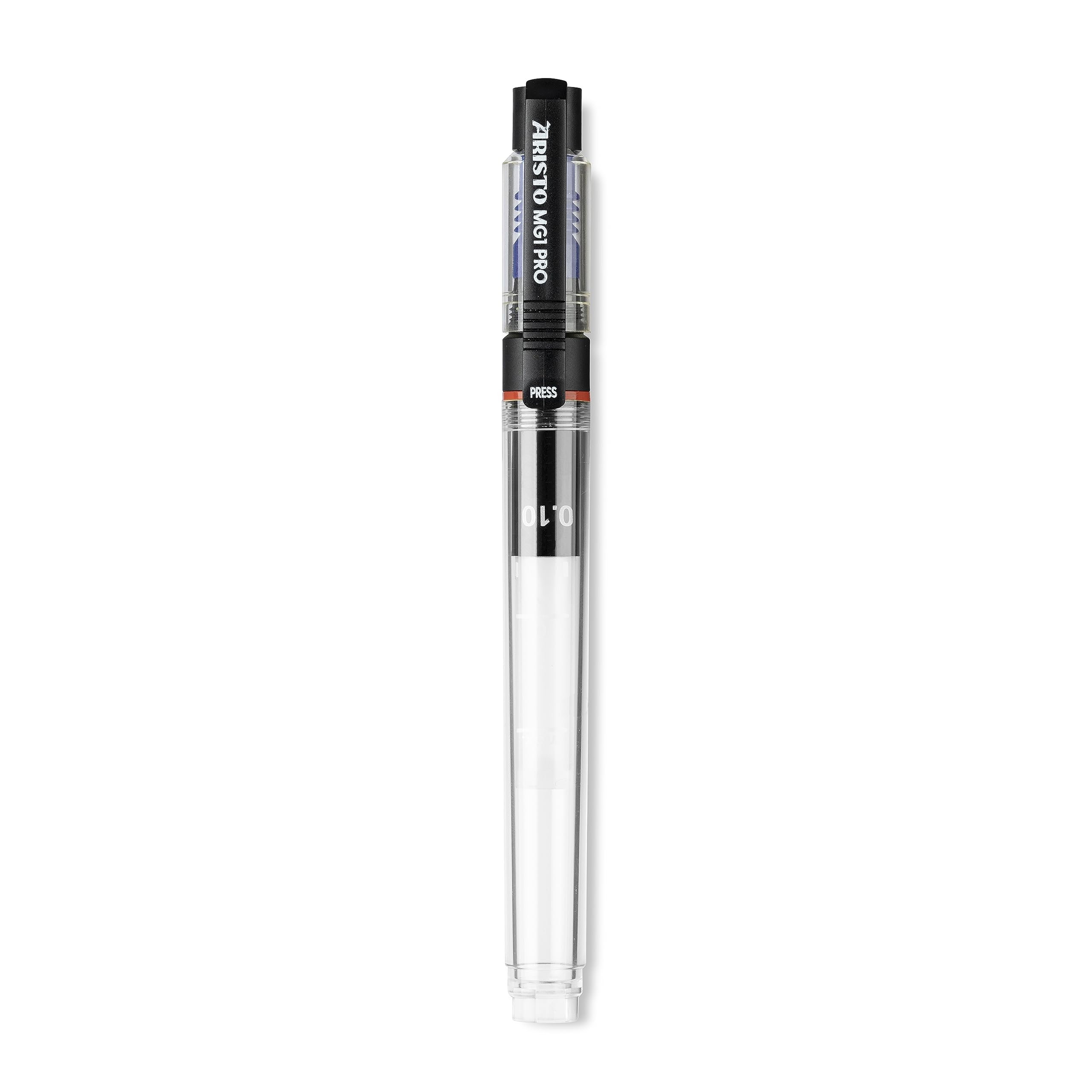 Aristo AR63010 MG1 PRO Tuschfüller Strichstärke 0,10 mm (verchromte Zeichenspitze für hohe Präzision und Langlebigkeit, gleichmäßiger Tintenfluss, einfach nachfüllbar) transparent