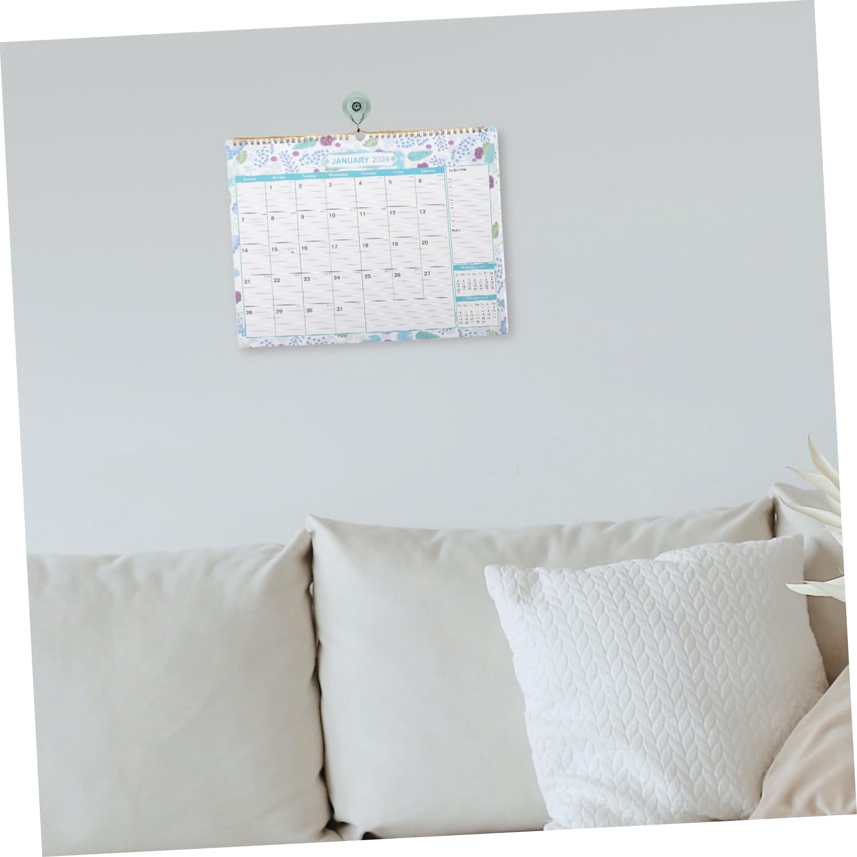 SEWACC 2stücke Englischer Monatskalender Monate Hängender Wandkalender Für Büro Und Zuhause Minimalistisches Design Zur Einfachen Planung Von Terminen Und Feiertagen