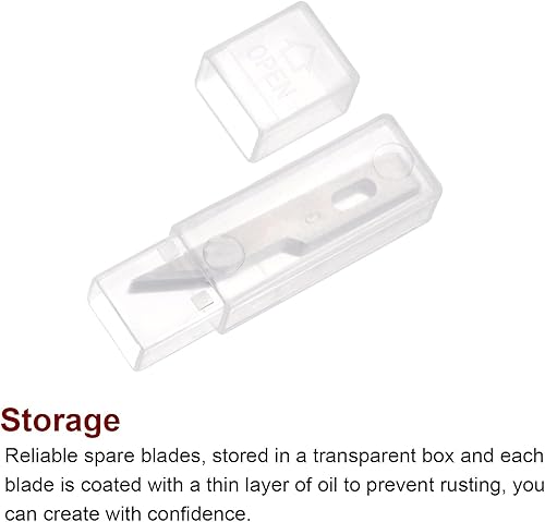 Miniatura 4 de HARFINGTON 40 cuchillas de repuesto para cuchillos Exacto #3, cuchillas de repuesto de precisión Exacto, cuchillas de repuesto para bricolaje, arte,