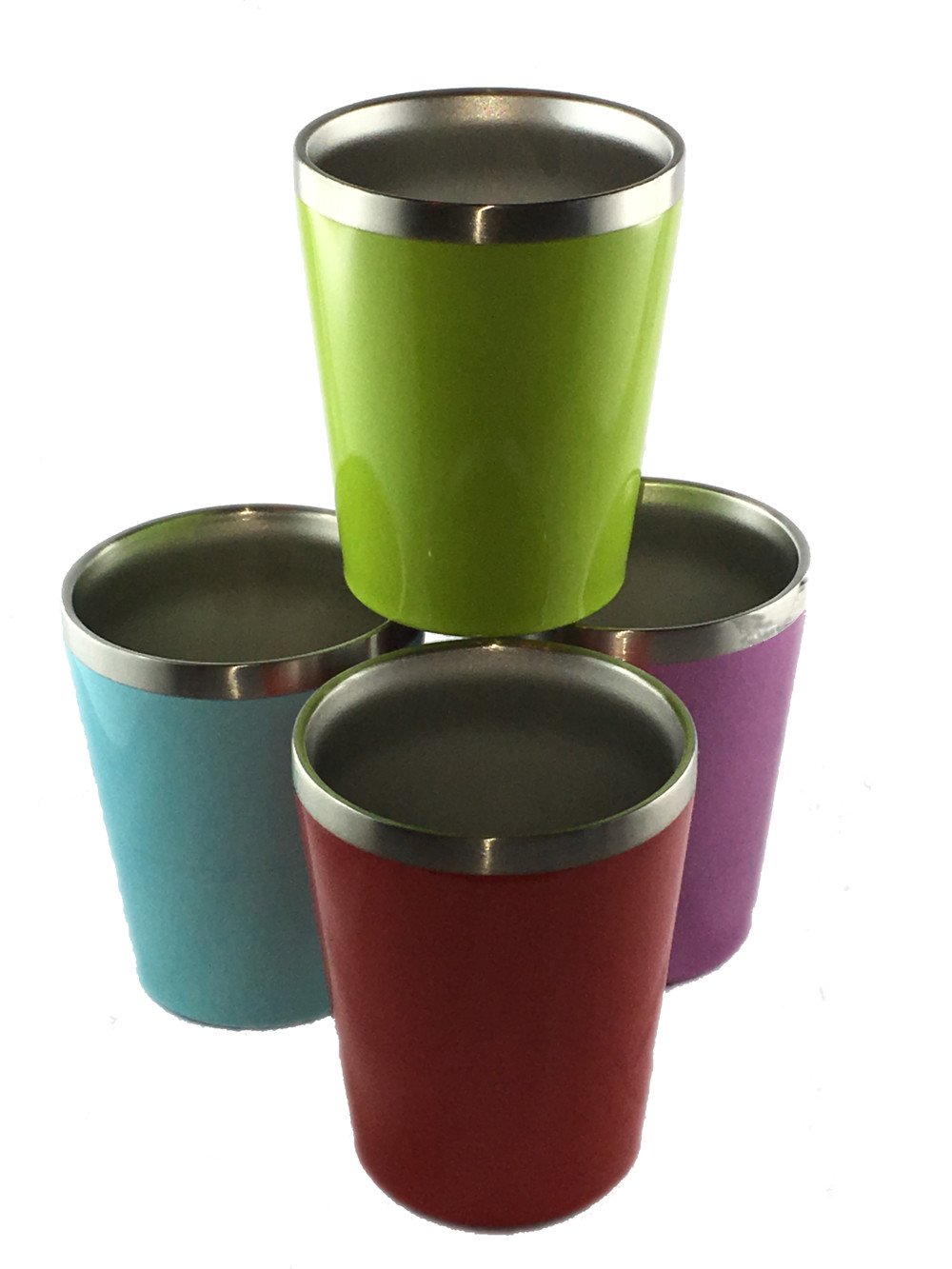 Party or Picnic Cup Tumbler - Double Wall Insulated Stainless Steel - Outdoors and Travel - Perfect Drinkware Accessory around the Pool (11 oz) (4)