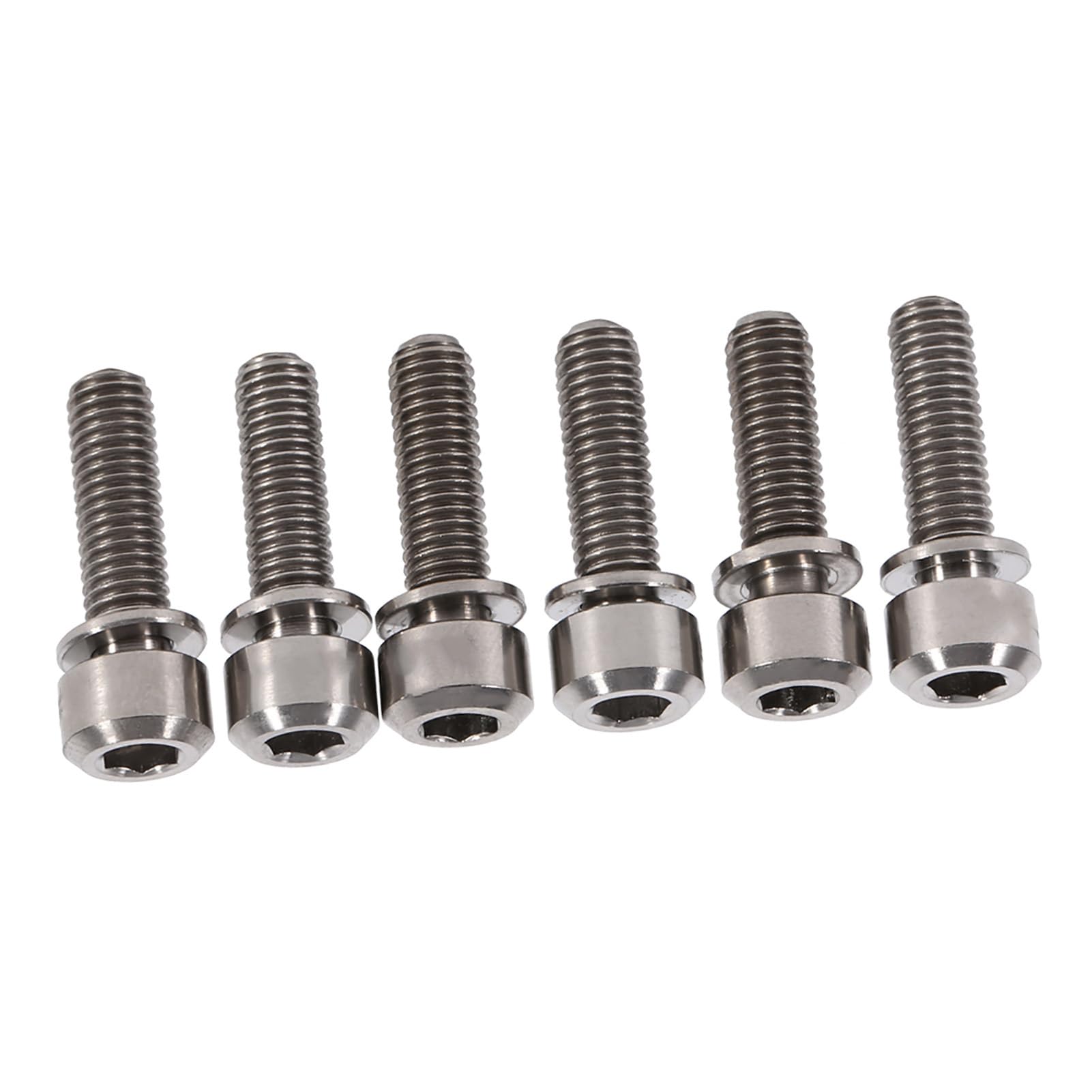 RISON - Bullone per ombrello in titanio, M5 x 16 mm, in titanio, con testa a cupola, per bicicletta, moto, confezione da 5