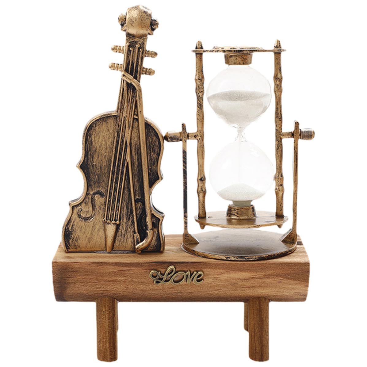 Violon en bois vintage objet d'art raffiné ornement haut de gamme