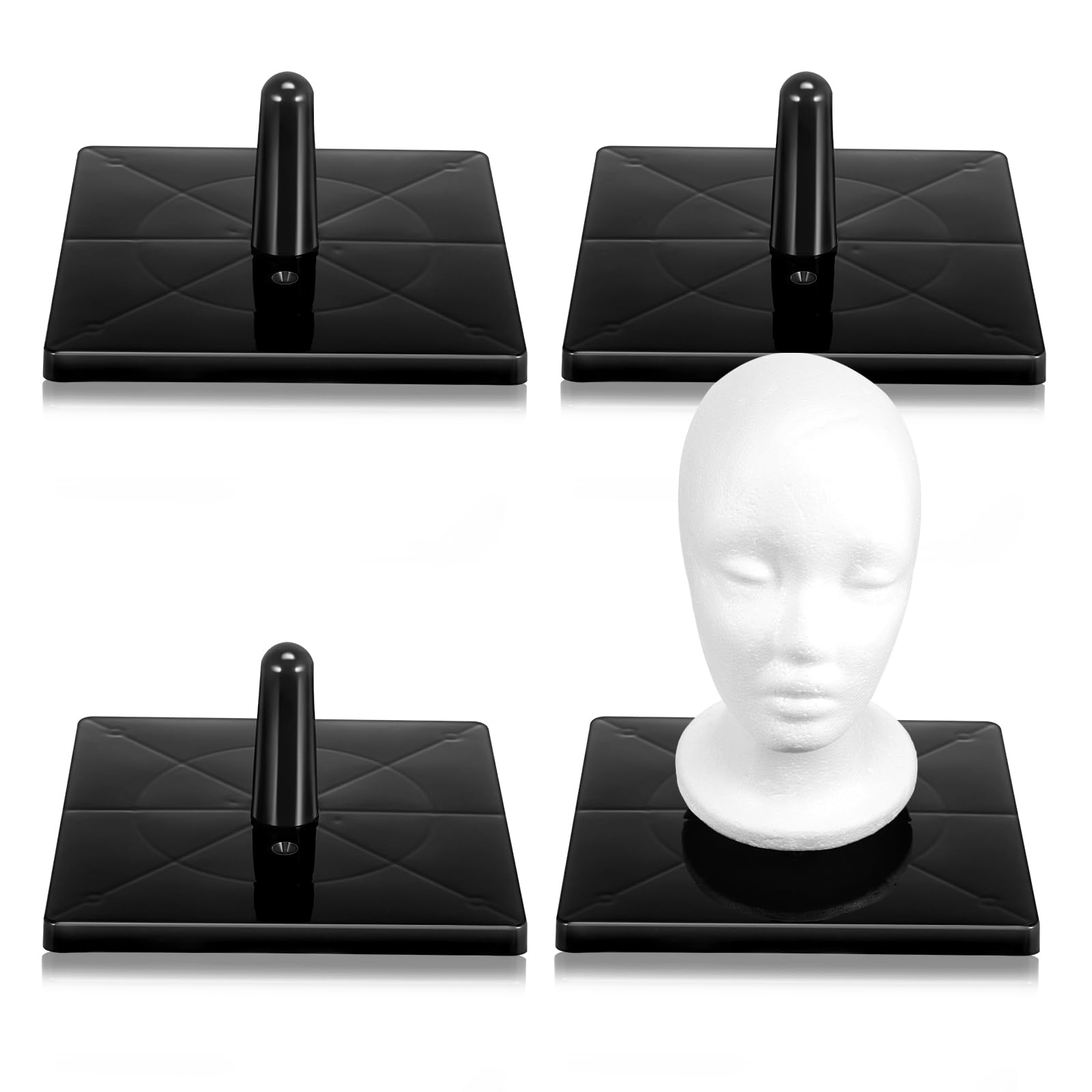 Photo 1 of **Only One**AceOrbit Foam Wig Head Stand, Black, Plastic