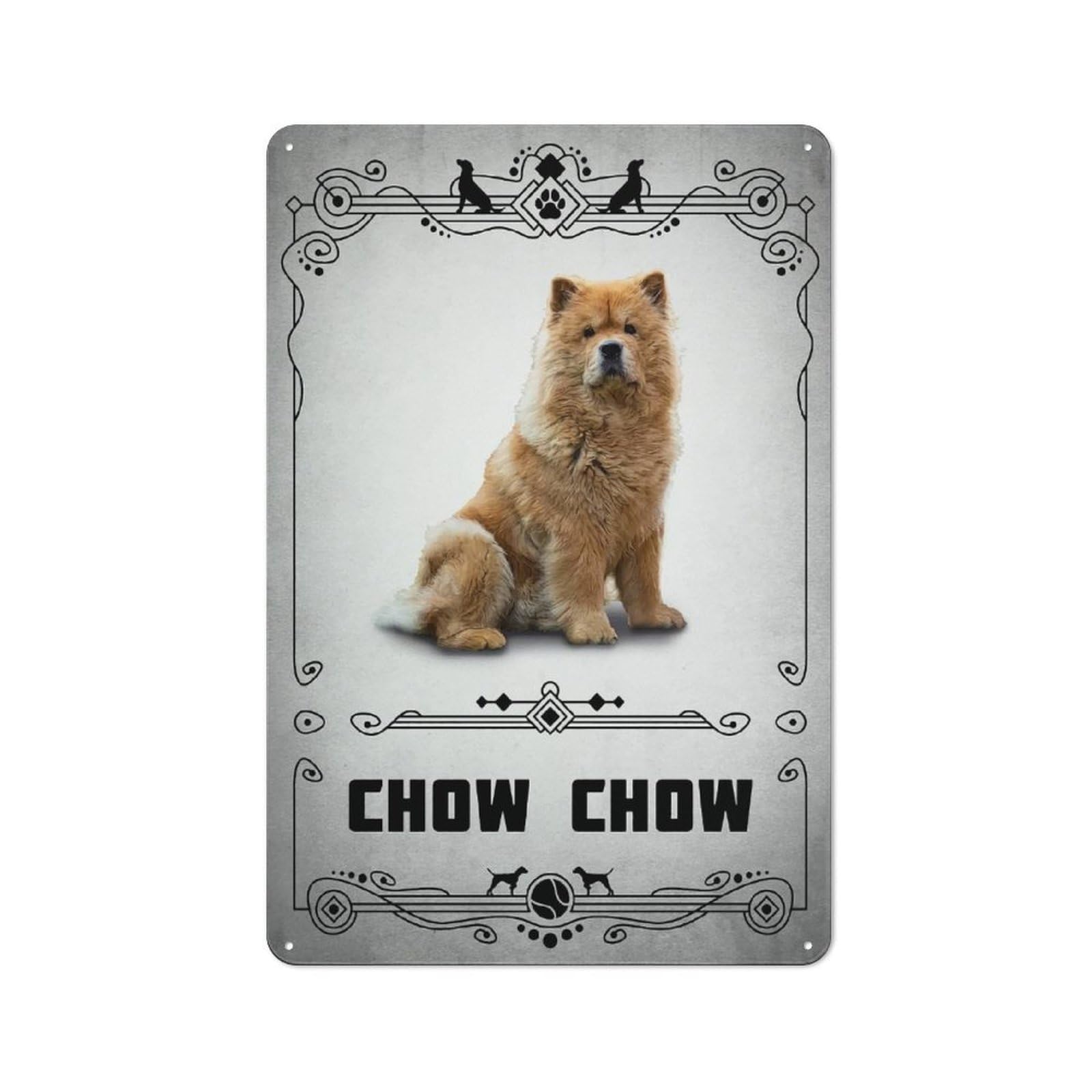 Vintage Chow Chow Metal Plaque 30x20cm, Diner Style Decor for Bakery, Diner, Cafe Or Family Room