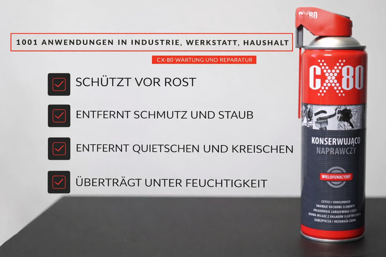 CX80 Multifunktionsöl Multipack - Premium Kriechöl & Rostlöser Spray für Auto, Werkstatt und Haus - Schützt, Reinigt & Schmiert - Bestschweissen.de (12, Spray 500 ml)