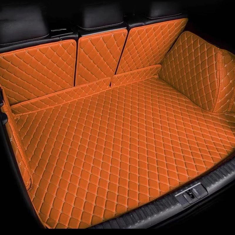 Tapis de coffre voiture BMW X5 E53 2005 doublure chargement cuir marron 3D
