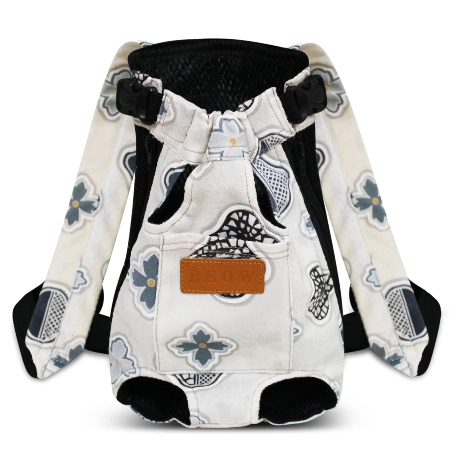 ALLSOPETS Dog Cat Carrier Bag Dogs Backpack Travel Portable Soft Breathable Lightweight Rucksack Pets Carrier Bag Great for Pet Puppy Dogs Small Cats White D