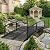 TTGIEET Metal Garden Bridge 8 FT, Durable Decorative Footbridge with Siderails Large Outdoor Bridges, Weight Capacity 770 lbs for Backyard, Creek, Lawn, Stream
