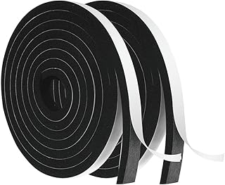 Weather Stripping Door Seal Strip, Self Adhesive Foam Tape, Doors And Windows Insulation Strip, Soundproofing Door Seal, Collision Avoidance Rubber Weatherstrip(1/2In Wide X 1/4In Thick X 26Ft Length)