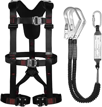 現場職　フルハーネス　ランヤード付き　鳶職 Amazon.co.jp: [CXKS] フルハーネス 新規格 セット 安全帯 墜落