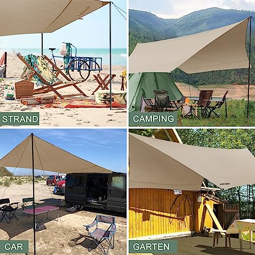 Sonnensegel Aus HDPE – UV-Schutz Bis 90% – Mit Ösen & Nylonseil – Für Terrasse, Garten & Carport