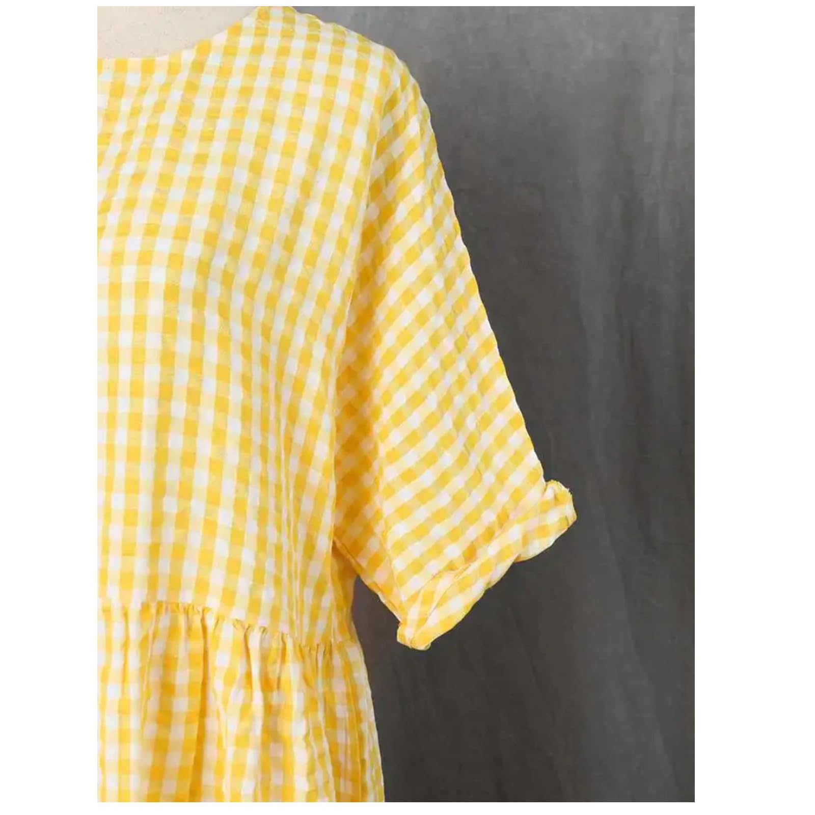 Vestido de Verano para Mujeres, Elegante Cuadro, Bata Estampada, Moda, Casual, Fiestas, una línea de Vestido Largo Oversize