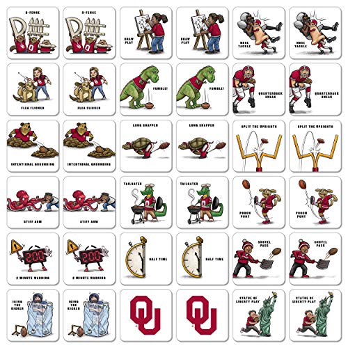 Image of YouTheFan NCAA Officially-Licensed Memory Match Game - Humorous, Team-Specific, Original Hand-Drawn Artwork, Fun for the Whole Family, for Fans Young and Old
