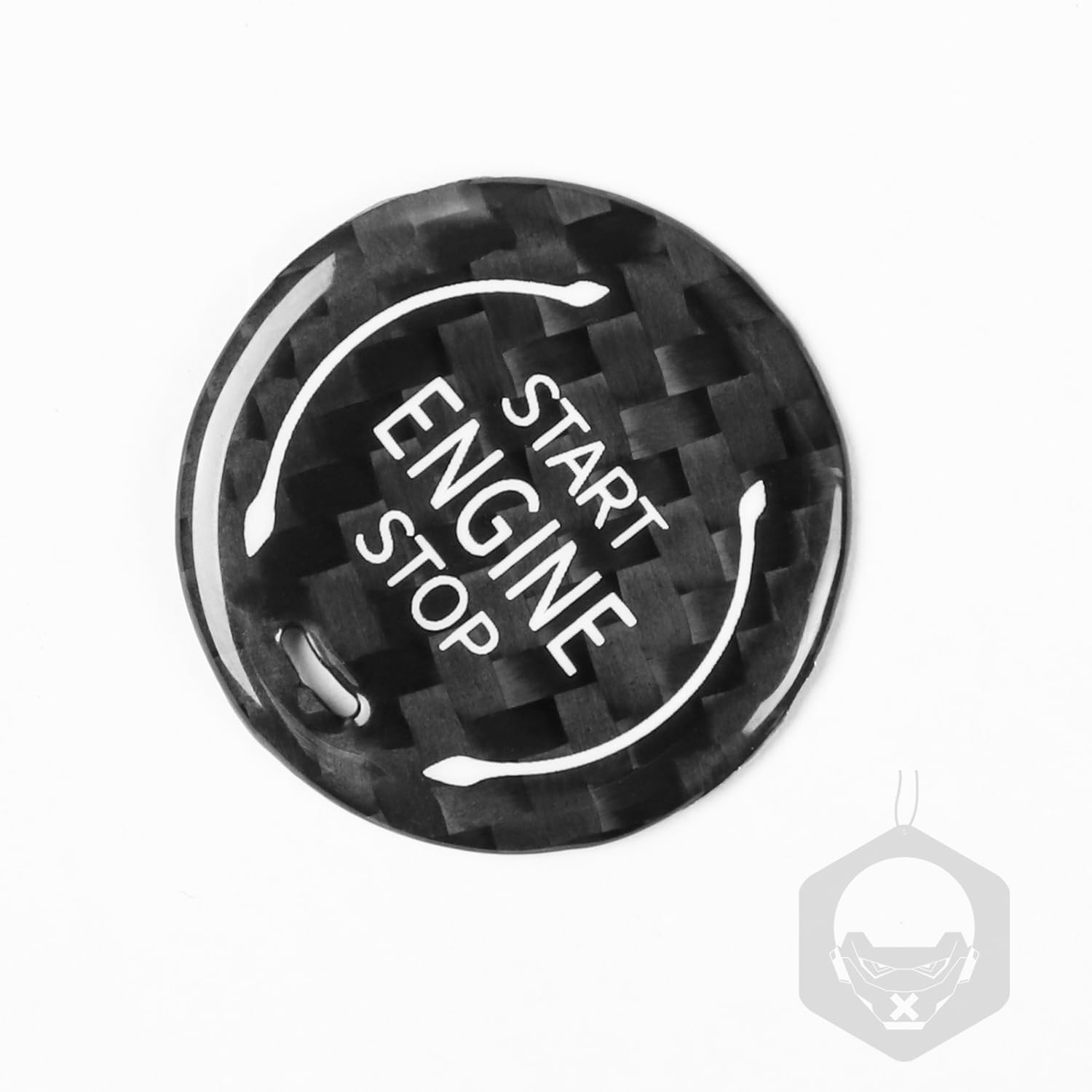 PJFUS Real Hard Pure Carbon Fiber Car Engine Start Button Cover Push Start Stop Button Cover Decoration Trim Compatible with Cadillac CT5/CT5-V/CT5-V Blackwing 2019 2020 2021 2022 2023 2024-Black