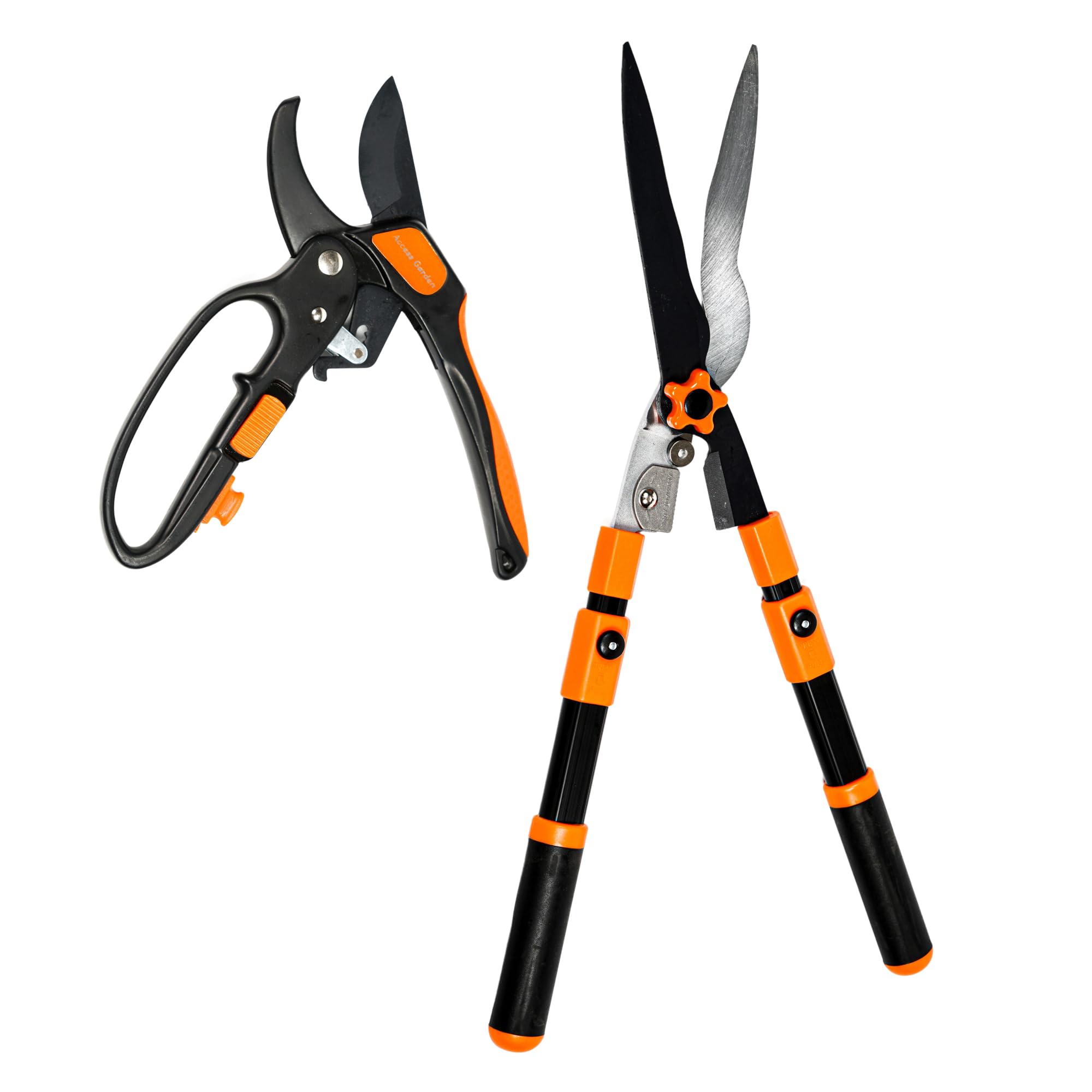 Pack outils : Sécateur à crémaillère + Taille-haies