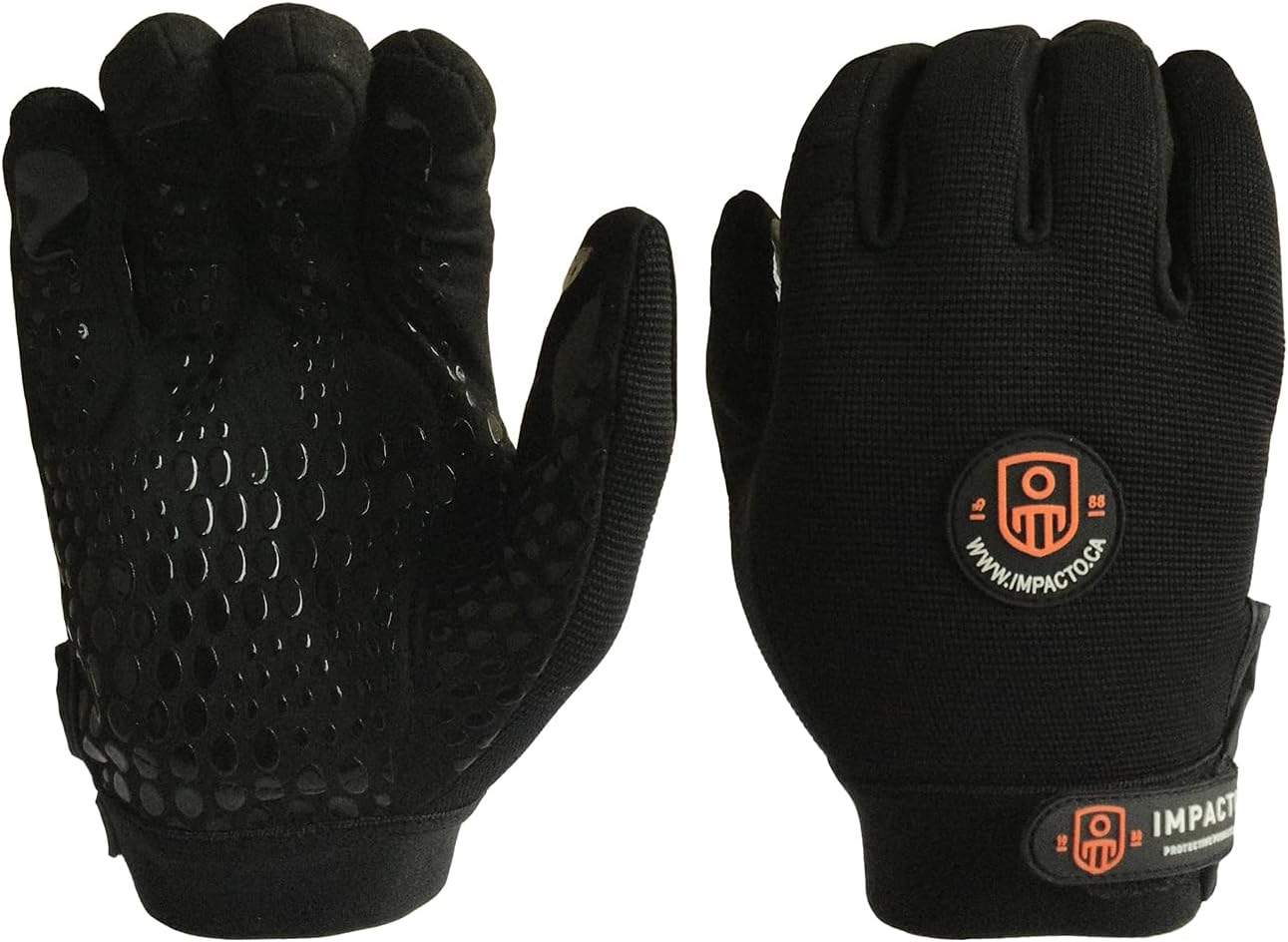 Impacto AV40820 Anti-Impact Mechanic's Glove, Black